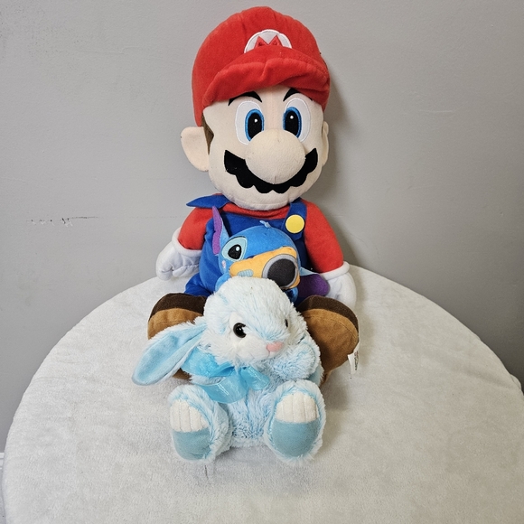 Mario Plush Toy with Blue Bunny - Picture 2 of 16